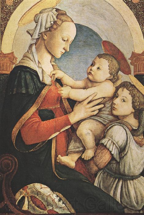 Sandro Botticelli modonna with Child and an Angel (mk36) Germany oil painting art